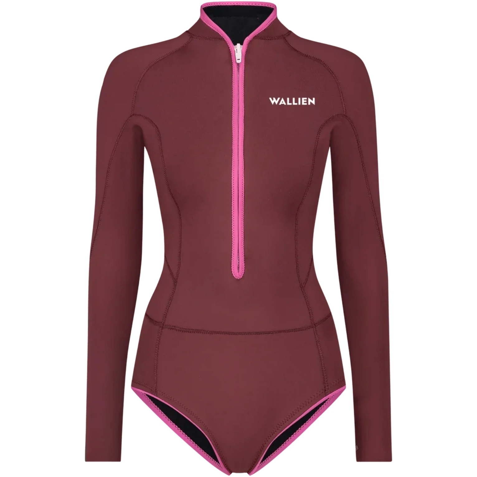 2026 Wallien Womens Horizonia Yulex 1.5mm Front Zip Springsuit Wetsuit 101006011 - Red